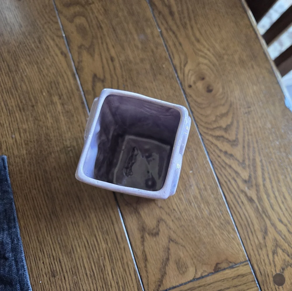 70s Styling Pottery Purple Pen/pencil Holder